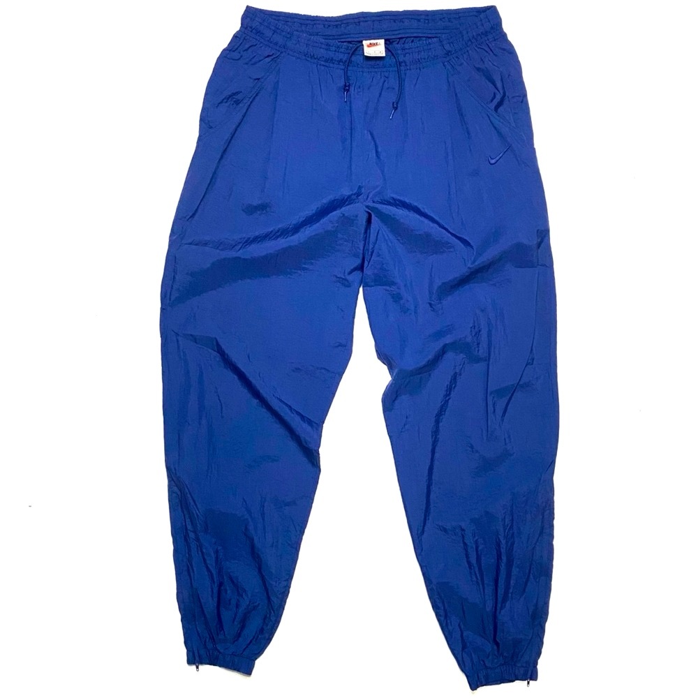 Vintage 90’s Nike White Tag Men’s Blue Tonal Windbreaker Track Pants Size Large